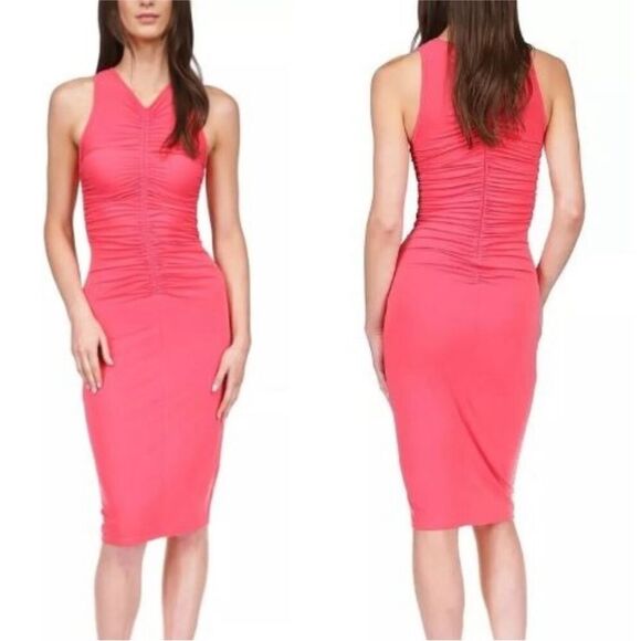 Michael Michael Kors Dress Coral Pink Sleeveless Bodycon Size Large - Picture 1 of 7
